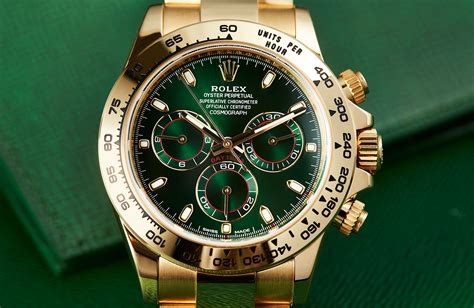 yellow gold with green.face rolex|Rolex gold watch green face.